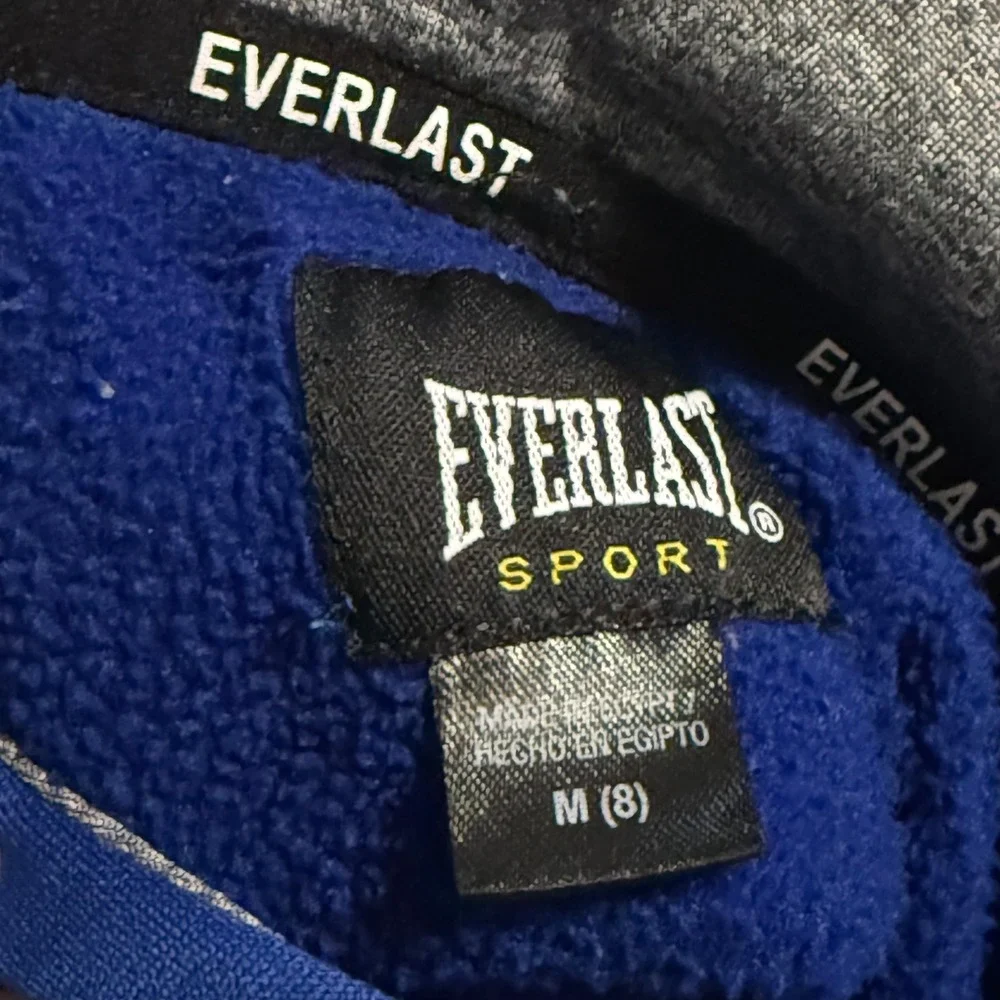 Kids Everlast Sport Royal Blue Camo Logo‎ Hoodie Size M 8